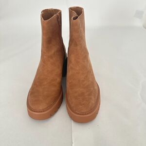 Women's A.N.A."Marie"Boots in Cognac, Size 8 1/2, Suede, Memory Foam, Brown,